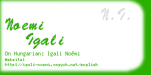 noemi igali business card