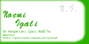 noemi igali business card